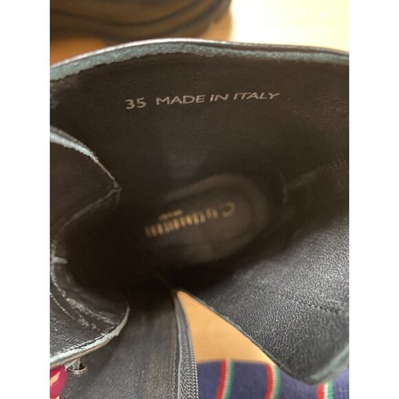 La Canadienne combat boot "Brendan" black leather lace up lug sole sz 35 - Picture 4 of 9